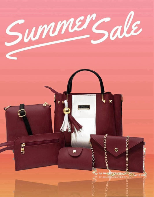 Premium Quality 5-Piece Handbag Set for Girls