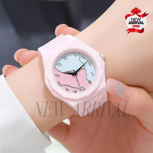 Pink Women's Carbon Fiber Analogue Aura Watch 40mm