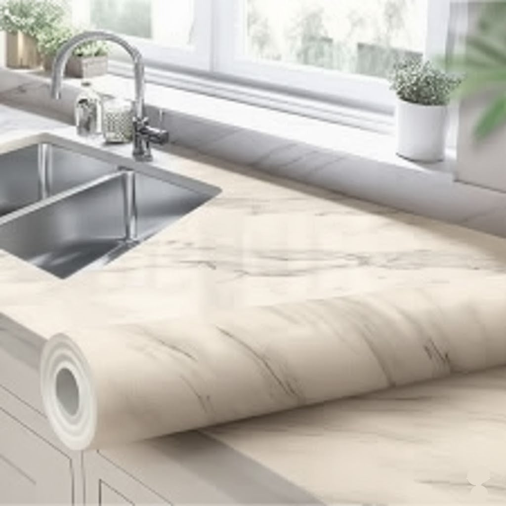 Cream Marble Texture Design PVC